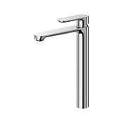 Cezares Stylus Смеситель для раковины высокий, без донного клапана, излив 18 см, цвет: хром STYLUS-LC-01-W0