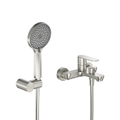 Cezares Stylus Смеситель для ванны с душевым набором - ручной душ, шланг, держатель, цвет: сатин STYLUS-VD-IN