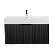Cezares Premium Тумба под раковину подвесная 90x44x43h см, цвет: nero opaco 55442