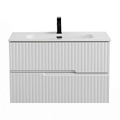 Cezares Duet Тумба под раковину подвесная 80x45,7x50h см, цвет: bianco opaco DUET-N-800-2C-SO-BO