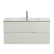 Cezares Duet Тумба под раковину подвесная 100x45,7x50h см, цвет: альпака брашированная DUET-N-1000-2C-SO-AS-P