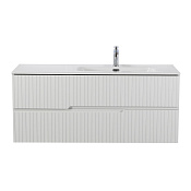 Cezares Duet Тумба под раковину подвесная 120x45,7x50h см, цвет: bianco lucido DUET-N-1200-2C-SO-BL-R