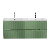 Cezares Duet Тумба под раковину подвесная 120x45,7x50h см, цвет: фисташковый софт DUET-N-1200-4C-SO-2-PS-P