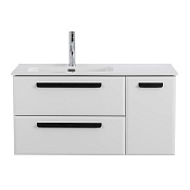 Cezares Eco Тумба под раковину подвесная 100x45,7x50h см, цвет: bianco lucido ECO-CER-N-1000-2C-1A-SO-BL-L