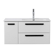 Cezares Eco Тумба под раковину подвесная 100x45,7x50h см, цвет: bianco lucido ECO-CER-N-1000-2C-1A-SO-BL-R