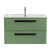 Cezares Eco Тумба под раковину подвесная 80x45,7x50h см, цвет: фисташковый софт ECO-CER-N-800-2C-SO-PS-P