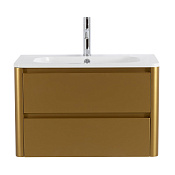 Cezares Relax Тумба под раковину подвесная 79,6x47,7x50h см, цвет: брашированное золото RELAX-800-2C-SO-BORO-P