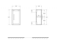 Cezares Tiffany Шкаф подвесной 30x20x55h см, цвет: blu petrolio 54959