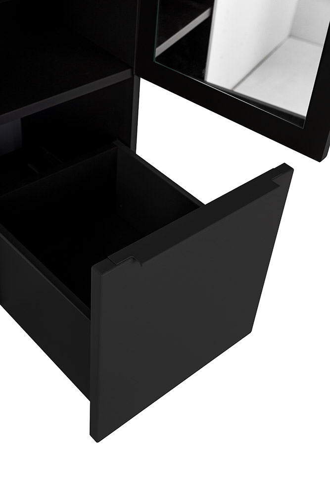 Cezares Premium Шкаф-пенал подвесной 35x38x150h см, цвет: nero opaco 55502