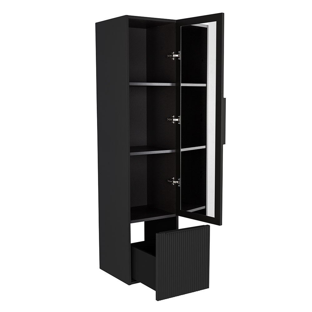 Cezares Premium Шкаф-пенал подвесной 35x38x150h см, цвет: nero opaco 55507