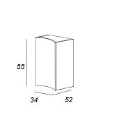Cezares Sting Шкаф подвесной 34x52x55h см, цвет: bianco lucido 54659