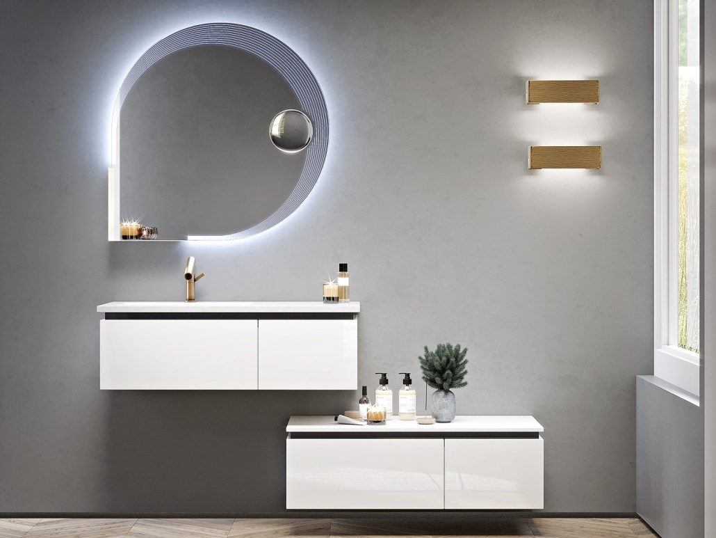 Cezares Полка металлическая для зеркала 30x30h см, цвет: хром 45013