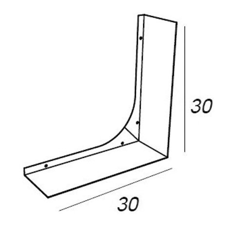 Cezares Полка металлическая для зеркала 30x30h см, цвет: хром 45013