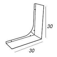 Cezares Полка металлическая для зеркала 30x30h см, цвет: хром 45013
