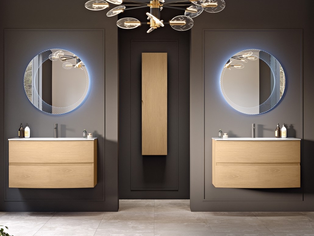 Cezares Зеркало подвесное с подсветкой 80x80h см 45053