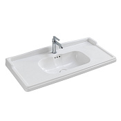 Cezares Giubileo Раковина накладная 100x46 см, с переливом, с 1 отверстием, цвет: белый глянцевый CZR-ELT-100-LVB