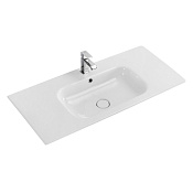 Cezares Duet Раковина накладная 100x46 см, с переливом, с 1 отверстием, цвет: белый глянцевый CZR-NAT-100-LVB
