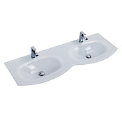 Cezares Раковина накладная 138,2x50,6 см, без перелива, с 2 отверстиями, цвет: extra bianco 82412