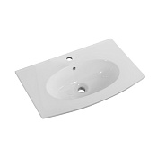 Cezares Comfort Раковина накладная 75,4x51,5 см, с переливом, с 1 отверстием, цвет: белый глянцевый 50132