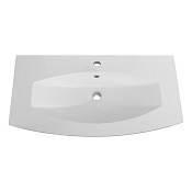 Cezares Раковина накладная 100,2x54,5 см, с переливом, с 1 отверстием, цвет: белый матовый 50195