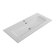 Cezares Eco Раковина накладная 101x46 см, с переливом, с 1 отверстием, цвет: белый глянцевый CZR-8073-100