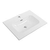 Cezares Eco Раковина накладная 61x46 см, с переливом, с 1 отверстием, цвет: белый глянцевый CZR-8073-60