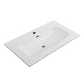 Cezares Eco Раковина накладная 81x46 см, с переливом, с 1 отверстием, цвет: белый глянцевый CZR-8073-80