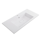 Cezares Slider Раковина накладная 100x48 см, с переливом, с 1 отверстием, цвет: белый матовый CZR-1000/480-LV-MR-PRS