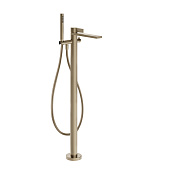 Gessi Inverso Rigato Смеситель для ванны напольный с душевым набором, цвет: finox brushed nickel 73528#149