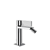 Gessi Inverso Rigato Смеситель для биде, с донным клапаном, длина излива 11,8 см, цвет: chrome 73507#031