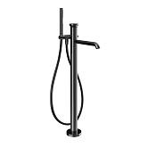 Gessi Origini Смеситель для ванны напольный с душевым набором, цвет: black metal PVD 66028#706