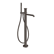 Gessi Origini Смеситель для ванны напольный с душевым набором, цвет: black metal brushed PVD 66028#707