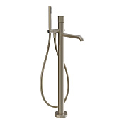 Gessi Habito Смеситель для ванны напольный с душевым набором, цвет: finox brushed nickel 70528#149
