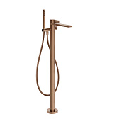 Gessi Inverso Rigato Смеситель для ванны напольный с душевым набором, цвет: copper brushed PVD 73528#708