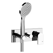 Gessi Via Manzoni Смеситель для душа встраиваемый, внешняя часть, с ручным душем, цвет: chrome 44900#031