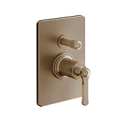 Gessi Venti20 Смеситель для душа встр., на 2 потребителя, внешняя часть, цвет: copper brushed PVD 65079#708