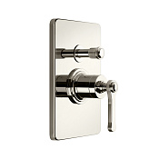 Gessi Venti20 Смеситель для душа встраиваемый, на 2 потребителя, внешняя часть, цвет: nickel PVD 65079#720