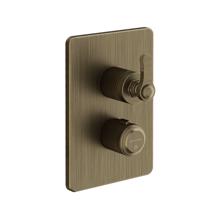 Gessi Venti20 Смеситель для душа термостат. на 2 потребителя, встраиваемый, цвет: antique brass 65135#713