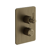 Gessi Venti20 Смеситель для душа термостат. на 2 потребителя, встраиваемый, цвет: antique brass 65135#713