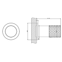 Gessi Habito Смеситель для душа на 1 потребитель, встраиваемый, внешняя часть, цвет: chrome 70199#031