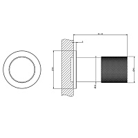 Gessi Habito Смеситель для душа на 1 потребитель, встраиваемый, внешняя часть, цвет: chrome 70699#031