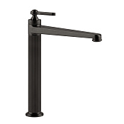 Gessi Venti20 Смеситель для раковины высокий, с д/к, выс. изл. 24,7см, цвет: black metal brushed PVD 65003#707