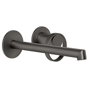 Gessi Anello Смеситель для раковины встр., излив 20,5 см, внеш. часть, цвет: black metal brushed PVD 63383#707