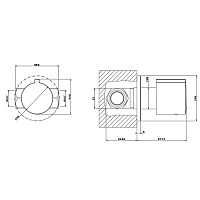 Gessi Emporio Shower Запорный вентиль на 1 потребитель, внешняя часть, цвет: finox brushed nickel 18763#149