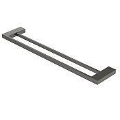 Cezares Slider Полотенцедержатель двойной 60 см, подвесной, цвет: оружейная сталь SLIDER-THD-60-GM