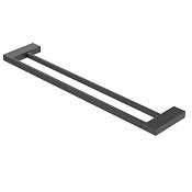 Cezares Slider Полотенцедержатель двойной 60 см, подвесной, цвет: черный матовый SLIDER-THD-60-NOP