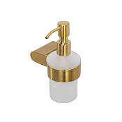 Cezares Stylus Дозатор для мыла, подвесной, колба из матового стекла, цвет: золото брашированное STYLUS-SOIS-V-BORO