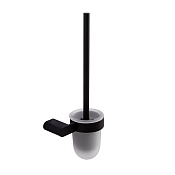 Cezares Stylus Ершик для унитаза подвесной, колба из матового стекла, цвет: черный матовый STYLUS-TBS-V-NOP
