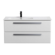 Cezares Eco Тумба под раковину подвесная 100x45,7x50h см, цвет: bianco lucido ECO-CER-N-1000-2C-SO-BL-L