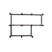 Cezares Tray Каркас для SMC поддона с ножками левый 120x90 см, цвет: хром TRAY-M-RH-120/90-ML-L